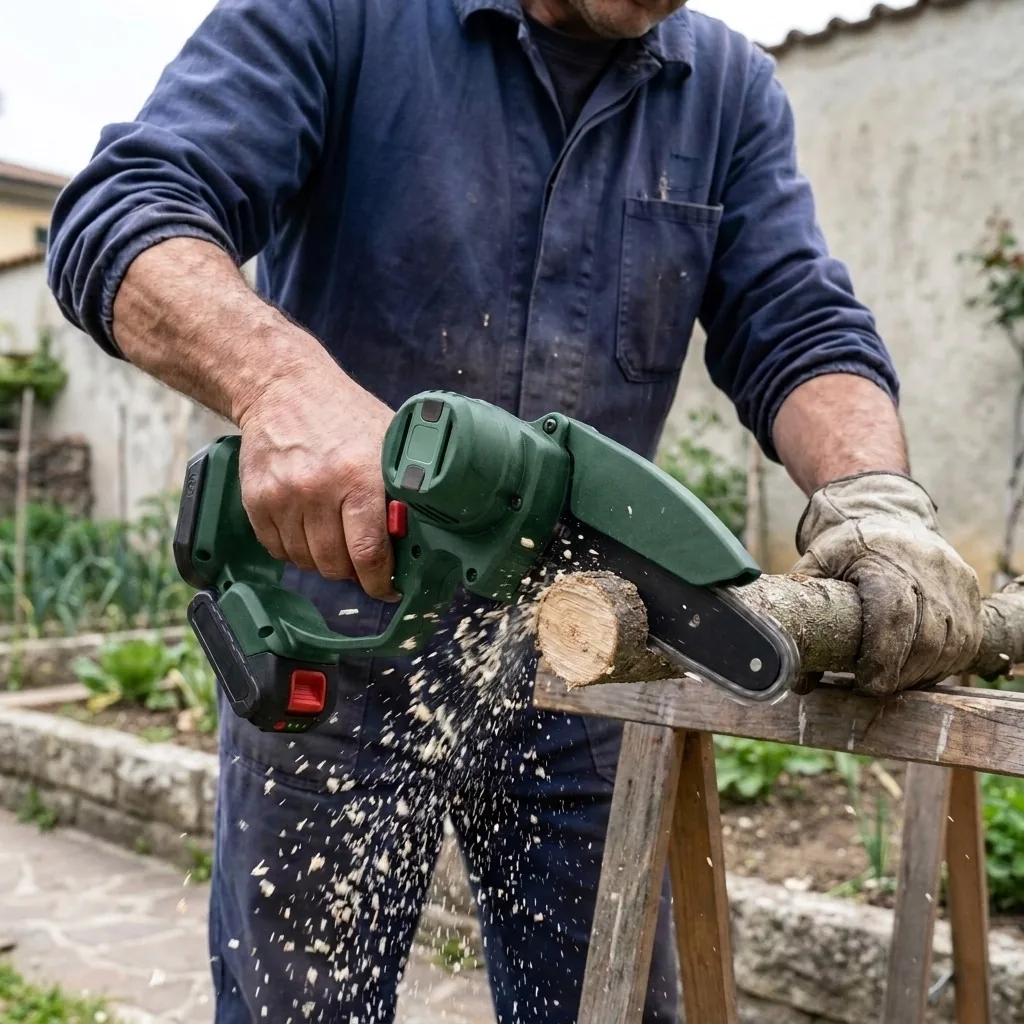 Saw 7X™ a batteria che taglia un tronco senza cavi